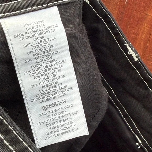 True Religion Black Cargo Pants with Contrast Stitching Size 27 - Picture 11 of 14